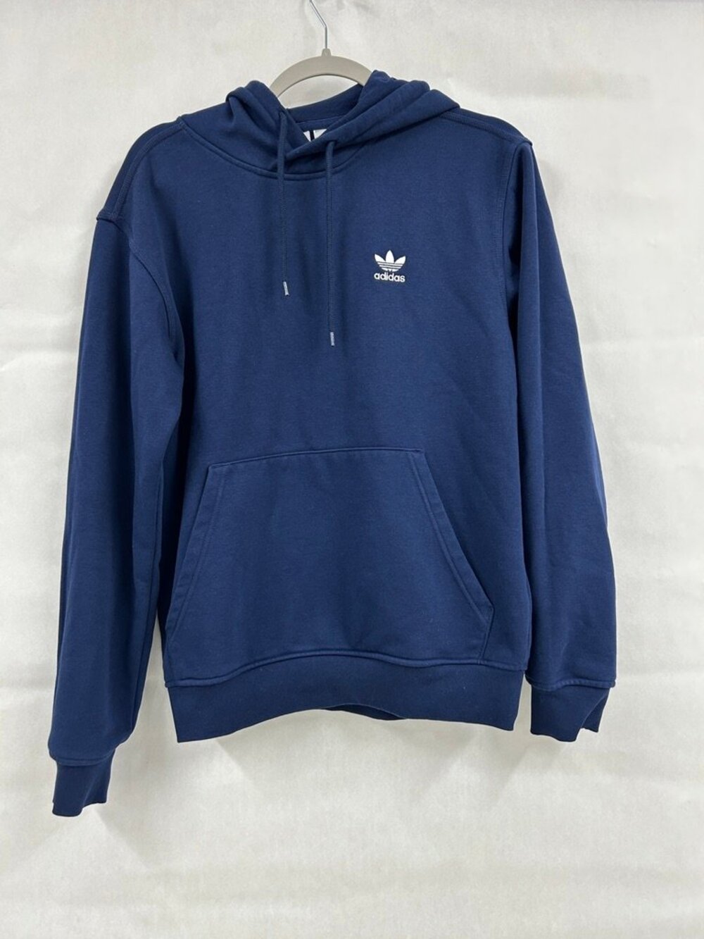 Adidas Originals Trefoil Hoodie Sporty Small Navy Blue Pullover Logo Streetwear
